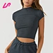 ribbed crop shirt